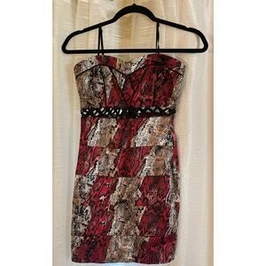 XOXO Snakeskin Print Mini Dress Size 00